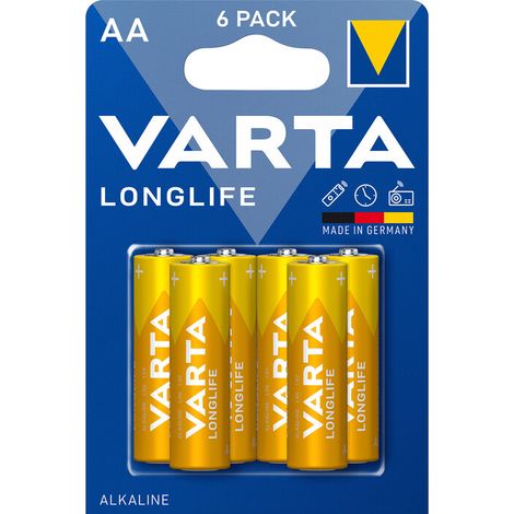 VARTA BATT LONGLIFE ALCALINA STILO BL 6 PZ- VARTA- 20,0 blister