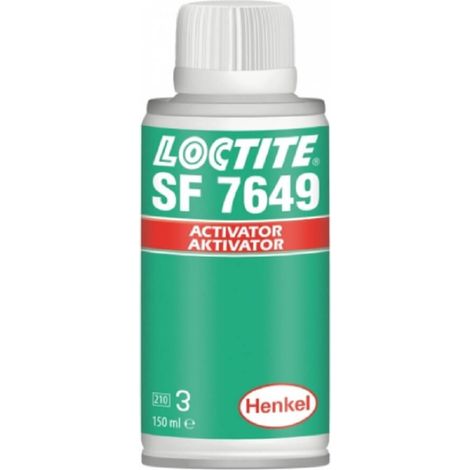 Loctite SF 7649 150 ml, spray attivatore adesivo anaerobico per accelerare la polimerizzazione su metalli passivi, con ampi spazi e a basse temperature.