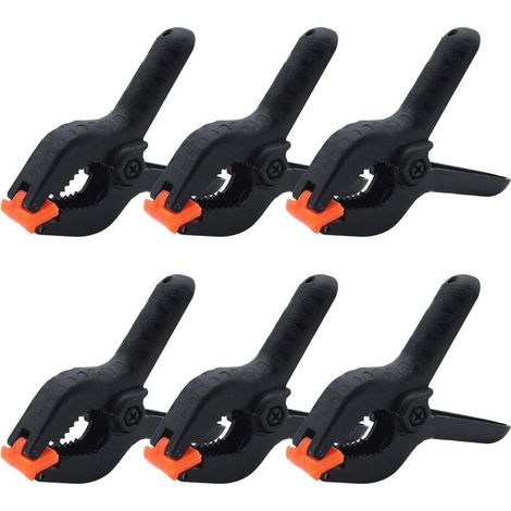 Lot de 6 Pinces à Ressort Plastique Ouverture Maximale Jusqu'à 4cm Pince à Ressort de Haute Résistance pour Fixation Travaux du Bois et Studio de Photographie-Fei Yu (1/5)