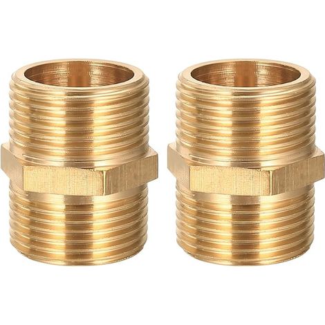 doubles 3/4" laiton - Filetage extérieur - Double mamelon G3/4" 25,7 mm AG/AG - Raccord fileté 3/4" - laiton - chauffage système d'eau potable (1/5)