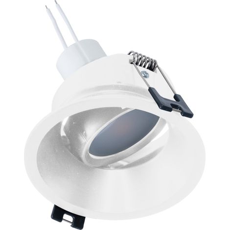 Einbaustrahler-Set Ø93mm (weiß) + Glühbirne GU10 5,4W +