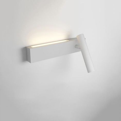LED COB 6W reading wall light, adjustable spotlight with double switch, straight bedside lamp, white. (1/5)