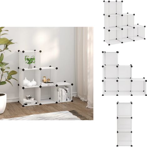 Cubes de rangement 6 pcs Transparent PP - Cube De Rangement - Étagère Murale - Rangement Intérieur - Meuble Rangement - Organisateur Tiroir (1/5)