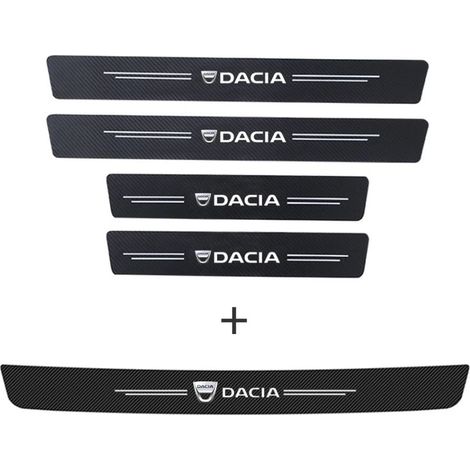 (5 pièces pour DACIA) Bandes de seuil de porte de coffre,pare-chocs,autocollant anti-rayures pour DACIA (logo Duster,Spring,Logan,Sandero,Jogger,Lodgy,Dokker) (1/3)