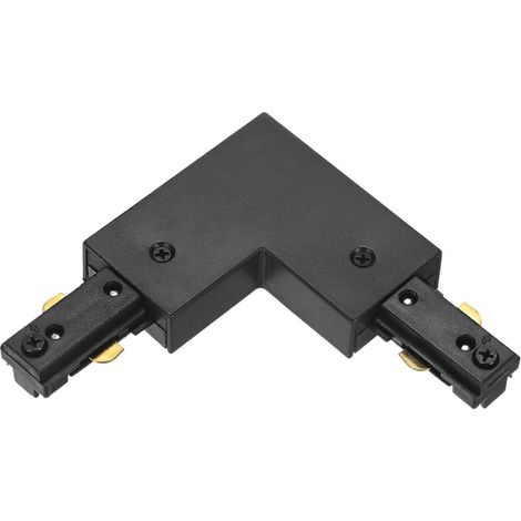 Connecteur d'éclairage sur rail en forme de H ou de L, 3 fils, 110/220 V, extension d'angle pour spots de plafond, noir