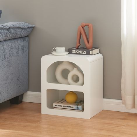 Mesa auxiliar Vågå multiusos MDF 45x40x30 cm - Blanco [en.casa] (1/5)
