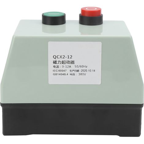 Démarreur magnétique électrique avec protection contre les surcharges, boutons et tension AC380V QCX2-12 (1/5)