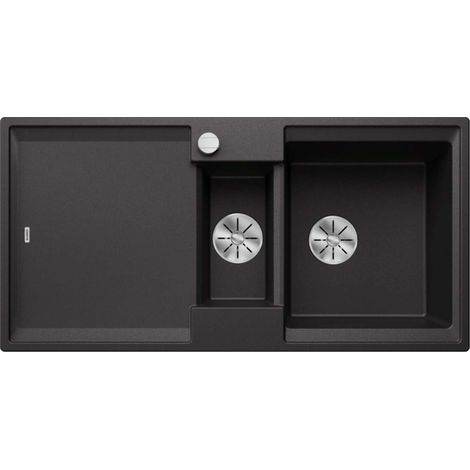 Blanco Adira - Lavello in silgranit, 100x50 cm, con comando remoto dello scarico e accessori, InFino, antracite 527602 (1/3)