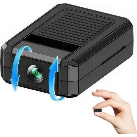 Mini caméra de surveillance WiFi 4K – Objectif rotatif à 180°, compatible avec le contrôle à distance via une application et la vision nocturne, idéale pour la surveillance domestique. (1/4)