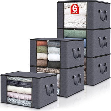 6-piece storage bag dark gray Dust and moisture-proof bag