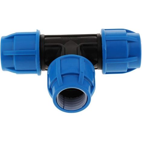 Raccord en T pour tuyau d'arrosage, raccord en plastique, raccord pour tuyau d'arrosage – 32 mm (1/4)