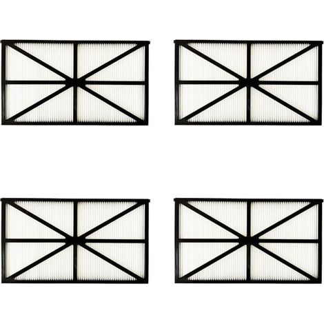 Lot de 4 Panneaux Filtres pour Robot Tiger Shark RCX70101PAK2 Noir (1/3)