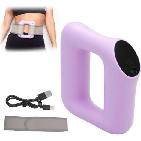 Anneau De Massage Vibrant - 5 Niveaux Dintensite - Pour Ventre Taille Et Hanches - Rechargeable Usb Type-C - Avec Ceinture Ajustable (1/5)