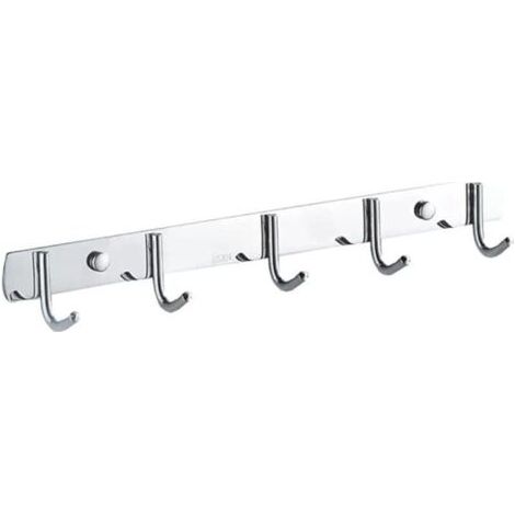 BUNTHAUS Lntyq Porte-manteau mural en acier inoxydable robuste en métal pour vêtements, cintre moderne pour chapeaux, crochets simples pour serviettes, sacs à main, peignoirs, vestiaire, salle de bain