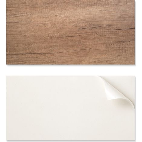 Panel decorativo de vinilo autoadhesivo para pared, 100x50 cm, textura de madera natural.