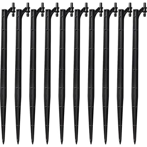 10 Pièces 30cm Piquets de Support D'irrigation Goutte à Goutte, Nozzles Irrigation Jardin D'insertion, Buses D'irrigation de Jardin Support D'insertion au Sol, pour Jardin, Plantes (1/5)