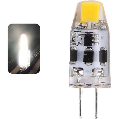 Ampoule LED G4 2W 200LM, gradable 360°, pour bureau et maison, fonctionne sur AC/DC 12-24V (lumière naturelle 4000-4500K)