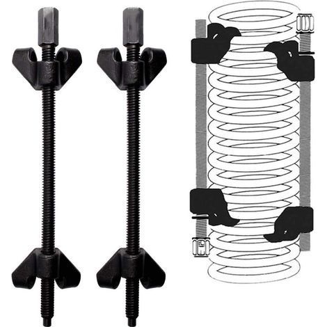 2 pièces Compresseur Ressort Amortisseur 370mm Griffe Amortisseur Voiture Intégration par Moulage Sous Pression (1/5)