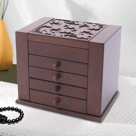 5 Schichten Holz Schmuck Box, Mehrfach Schmuck Box, 30  20  25 cm Finger, Ohrringe, Armband, Uhr
