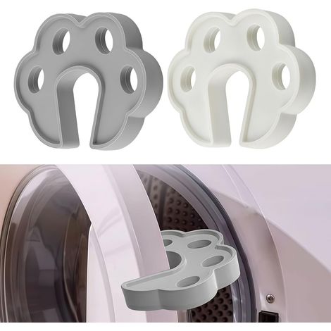 Lot de 2 butées de porte pour machine à laver, pour machine à laver à chargement frontal, empêche la fermeture soudaine et le piégeage des doigts (1/5)