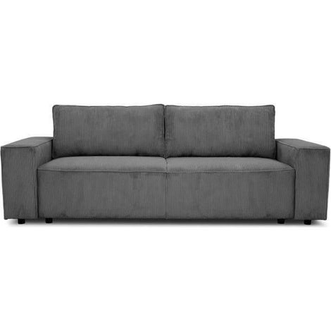 Casapy JOSH Schlafsofa Velours Anthrazit 239 cm