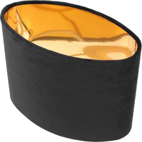 Abat-jour ovale noir pour lampe de table, idéal pour la famille et les amis. Installation facile. Dimensions : 23 x 12 x 18,5 cm. Lot de 1.