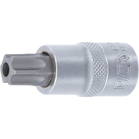Punta de vaso entrada 12,5 mm (1/2") perfil en T (para Torx) con perforación T60 (1/2)