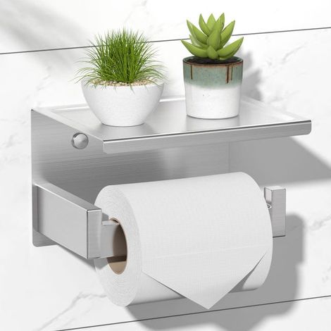Support universel de papier hygiénique en acier inoxydable pour cuisine et salle de bains - 2, accessoire de cuisine pratique (1/5)