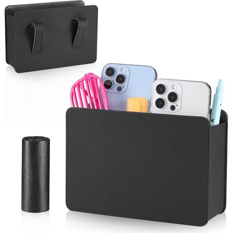 Poubelle de voiture, rangement de coffre, accessoires auto, boîte de rangement pliable et suspendue pour l'avant du véhicule, accessoire de voiture avec doublure étanche (1/5)