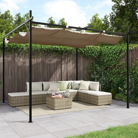 Pergola mit Schiebedach Taupe 295x292x230 cm (1/5)