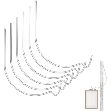 30pcs Crochet Suspension Tableau, Acier Inoxydable Crochet Singe Crochet de Suspension Muraux Murs en Bois Murs en Plâtre Tableaux Suspendus Miroirs Ouvres d'Art Décorations (1/4)