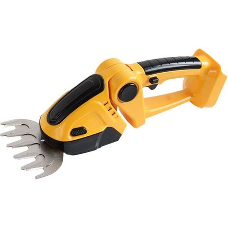 2 in 1 Lawn Mower, 24V, Pivoting Head, 90° Cutting, Sharp and Durable, 1000 RPM, Yellow, Stainless Steel Material
