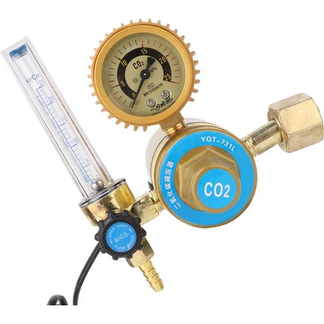 Régulateur de pression de CO2, réducteur de pression de dioxyde de carbone, manomètre chauffant, prise CN (1/5)