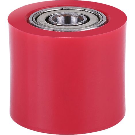 Galet tendeur de chaîne universel de 8 mm, guide-galette, adapté aux motos, motos de motocross et motos de course d'endurance, rouge. (1/5)