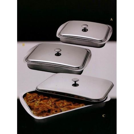 Rostiera Lasagniera Catering bavaria in acciaio inox con coperchio 40 cm (1/2)