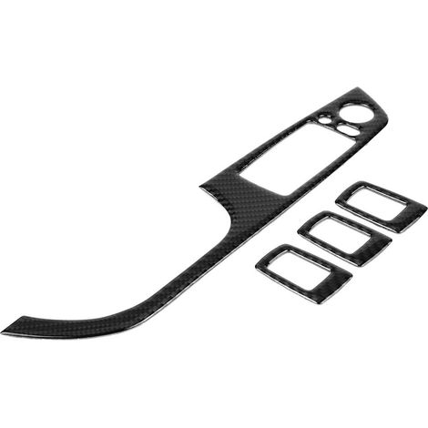 Fensterheberschalter-Tastenfeld-Rahmen-Zieraufkleber Kohlefaser-Schalterfensterabdeckung LHD für E90 (A).