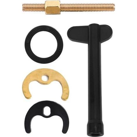 Kit de Fixation pour Robinet Mitigeur Monobloc M10 Support Réglable Cuisine Double Trou Acier Inoxydable (1/5)