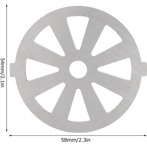 2 lames pour hachoir à viande, plaque de coupe en acier inoxydable 304, diamètre intérieur 7 mm/0,3 po, pour hachoir à viande de type 5/B (plaque à couteaux à 8 trous). (1/5)