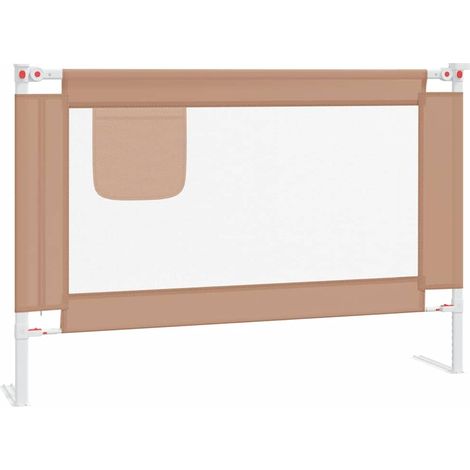 Maison Exclusive - Kleinkind-Bettschutzgitter Taupe 100x25 cm Sto