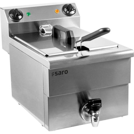 Friteuse - 10L - Température 0/+180°C - Cuve amovible - Robinet vidange - Saro