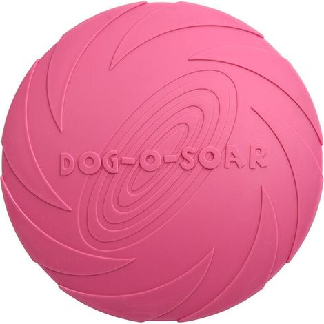 plat chien frisbee(rose rouge) (1/4)