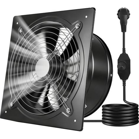 VEVOR Abluftventilator 350x350 mm, Leistungsstarker Wandventilator 2647 m³/h, mit Drehzahlregelung, 70 W, Leiser Ventilator für Dachboden, Garage, Keller, Werkstatt, Küche & Hühnerstall (1/5)
