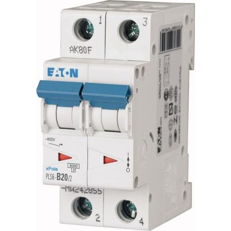 Disj. PLS 2X20A 6kA (EN 60898) cbe C 000242881 EATON PLS6-C20/2-MW