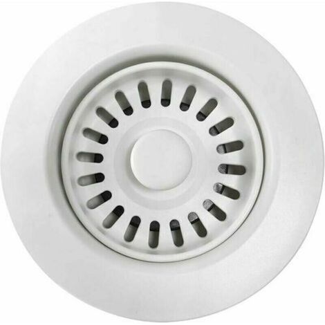 Bonde d'évier cuisine polymère blanc avec filtre amovible – Ø45 mm (1/4)