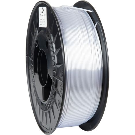 Filamento de seda PLA 3DPower de 1,75 mm, color plata, 1 kg (1/2)