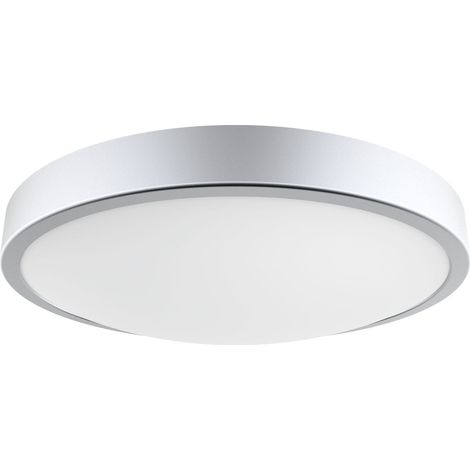 Aric – Plafonnier LED 16W IP44 avec détecteur de mouvement – Température de couleur 4000K – Vasque en PMMA opale Ø300mm – 1150 lumens (1/5)