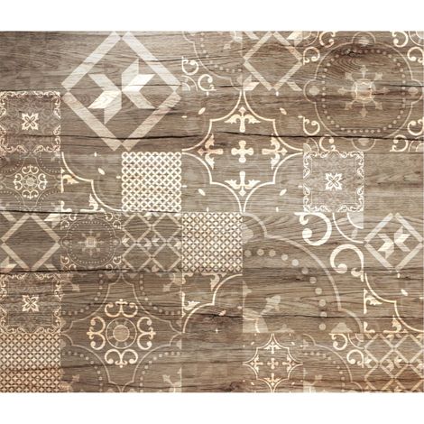 Crédence adhésive aluminium effet bois – Épaisseur 3 mm – Dimensions 20 x 20 cm – Adhésion immédiate sur surfaces lisses – CPM