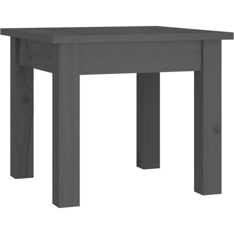 Maison Exclusive - Couchtisch Grau 35x35x30 cm Massivholz Kiefer