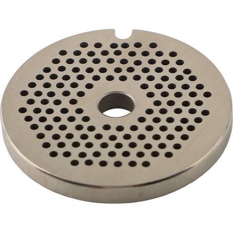 Disque de broyeur à viande, poisson et légumes N°5 2 mm Taille du trou (2 mm) Matériau de qualité alimentaire, libre, maintient la qualité de la viande, traitement hygiénique, finition argentée (1/5)