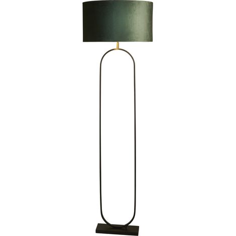 Searchlight Modish Lampadaire noir, abat-jour vert, 1 x E27 (1/5)